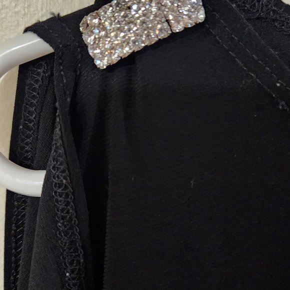 Black Dress with Bling on the Shoulders - Picture 2 of 5